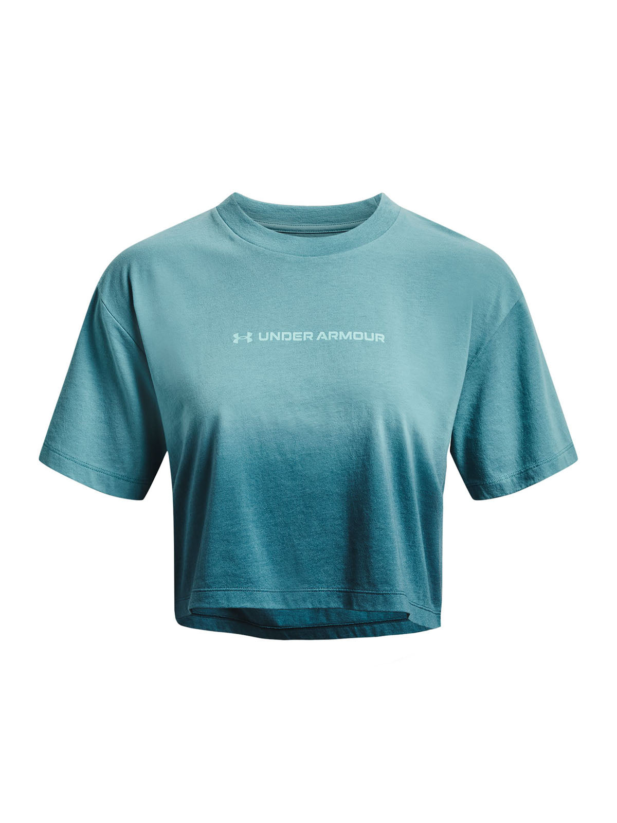 Polera manga corta UA Branded Dip Dye Crop para mujer