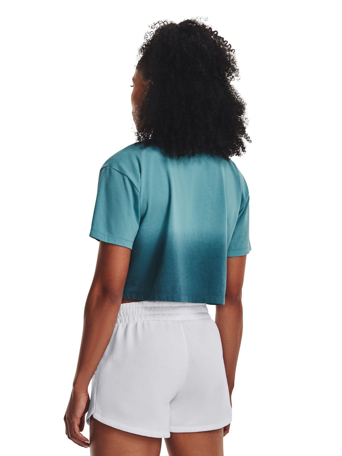 Polera manga corta UA Branded Dip Dye Crop para mujer