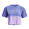 Polera manga corta UA Branded Dip Dye Crop para mujer