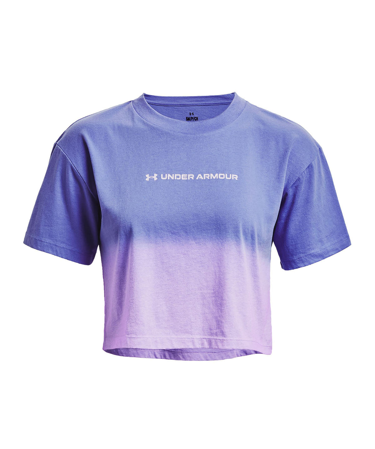 Polera manga corta UA Branded Dip Dye Crop para mujer