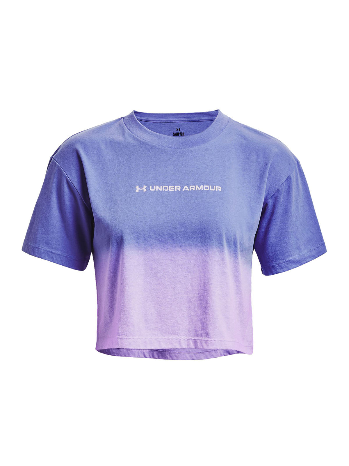 Polera manga corta UA Branded Dip Dye Crop para mujer