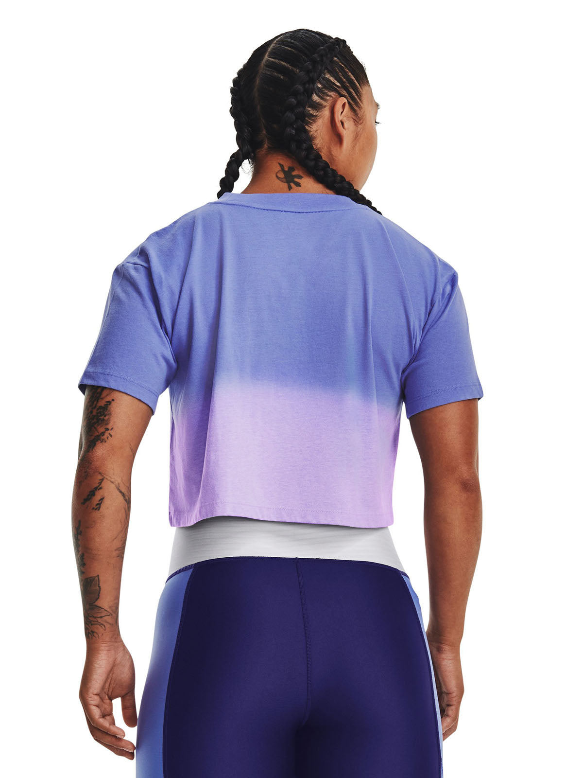 Polera manga corta UA Branded Dip Dye Crop para mujer