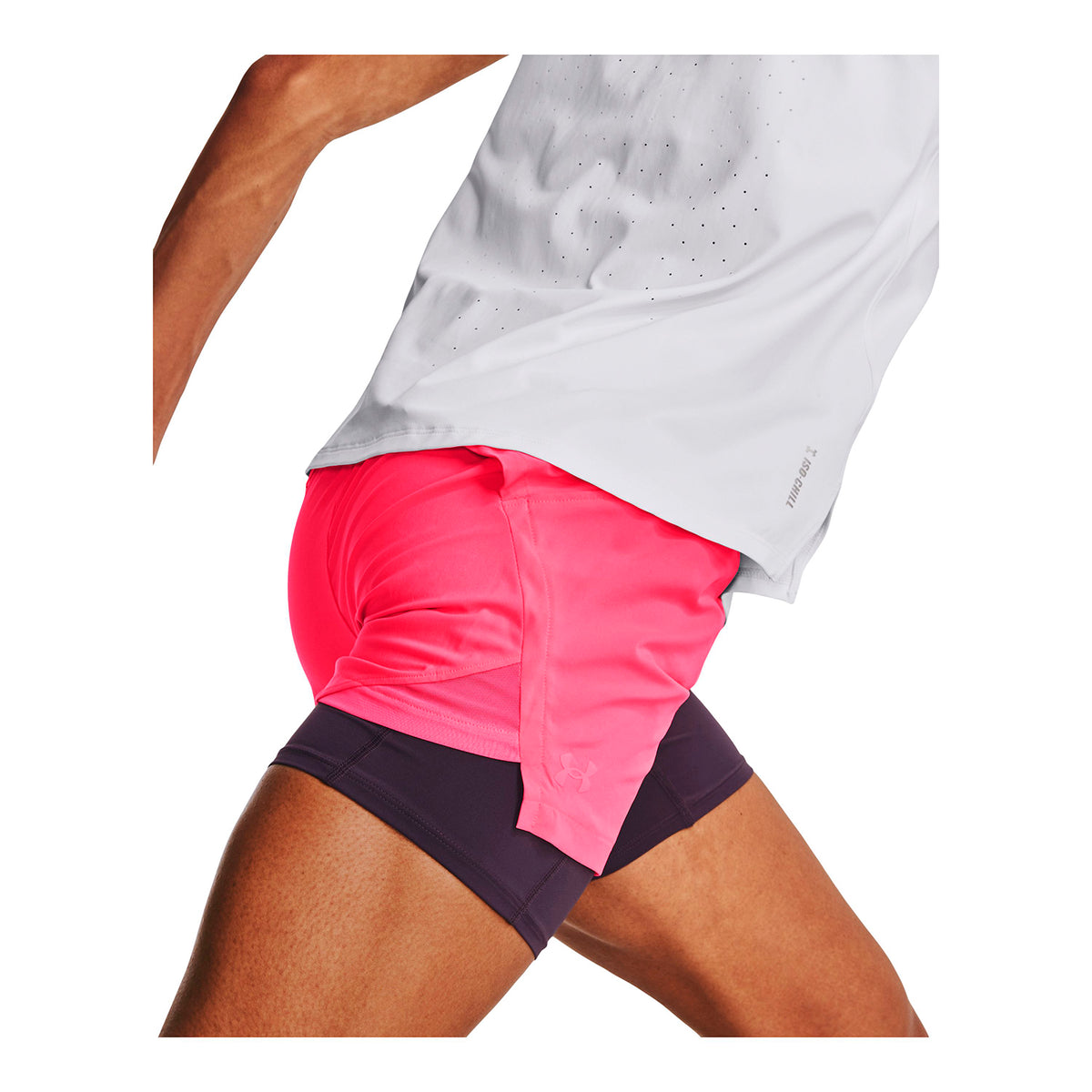 Shorts 2 en 1 UA Run Stamina para mujer