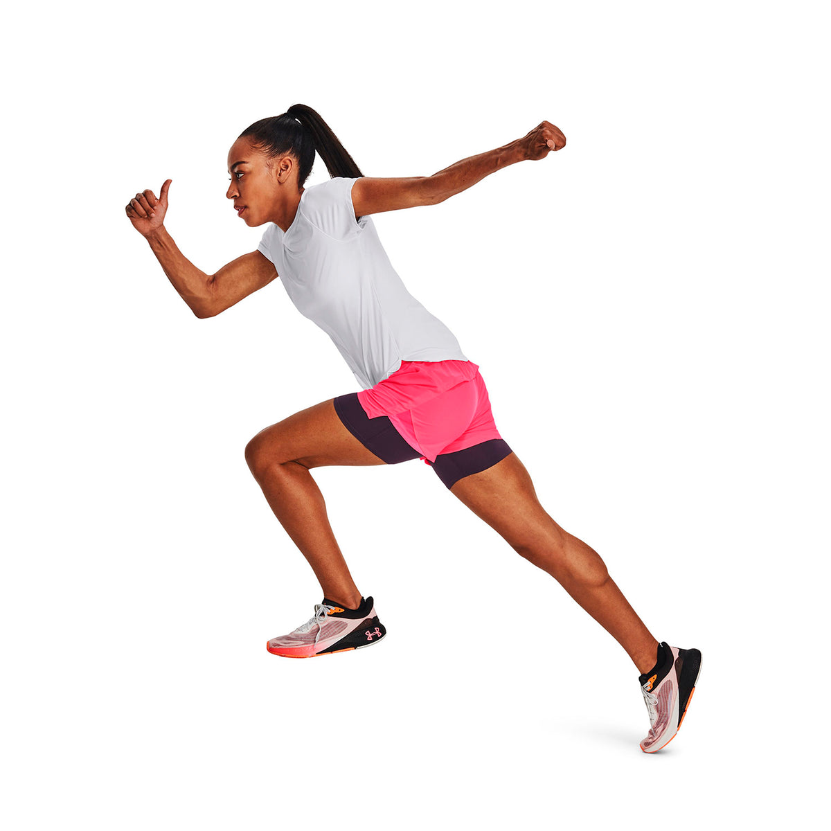 Shorts 2 en 1 UA Run Stamina para mujer