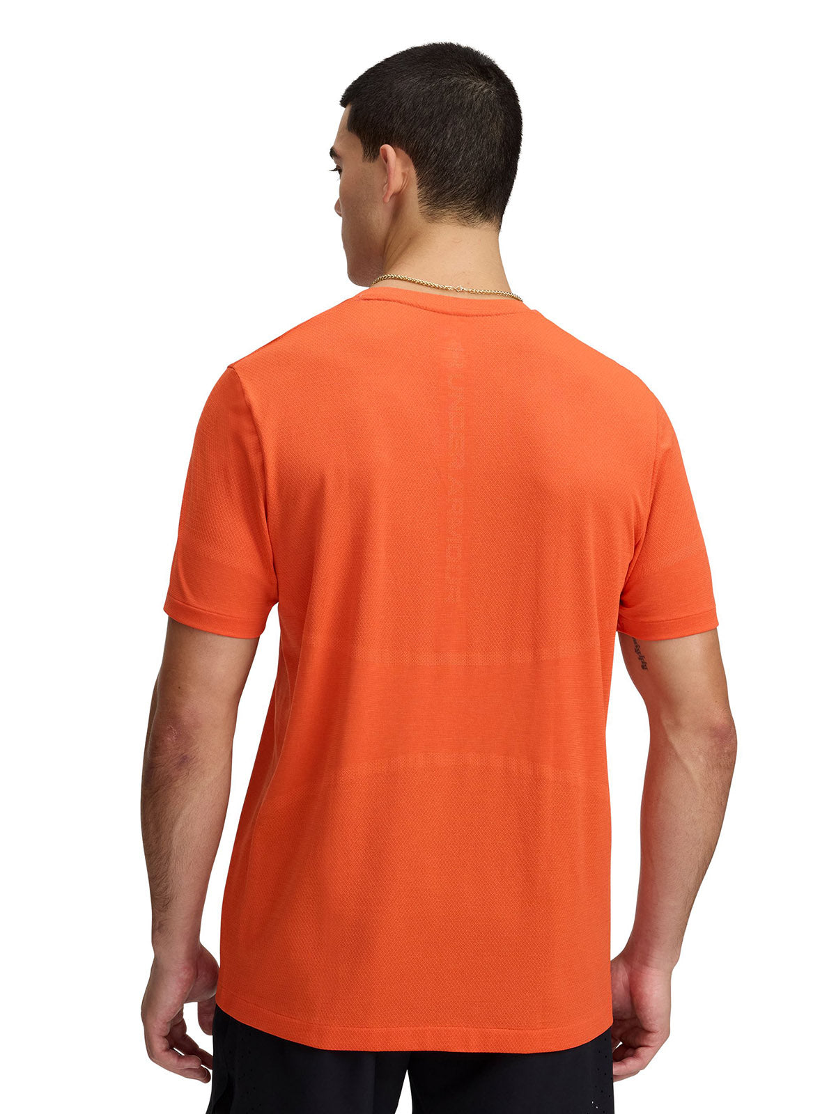 Polera manga corta Under Armour vanish elite seamless naranjo para hombre