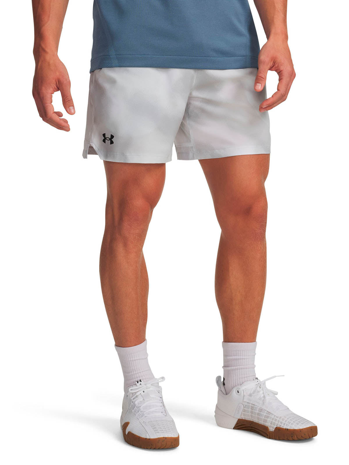 Shorts de entrenamiento para hombre Vanish Woven 6" Printed gris Under Armour