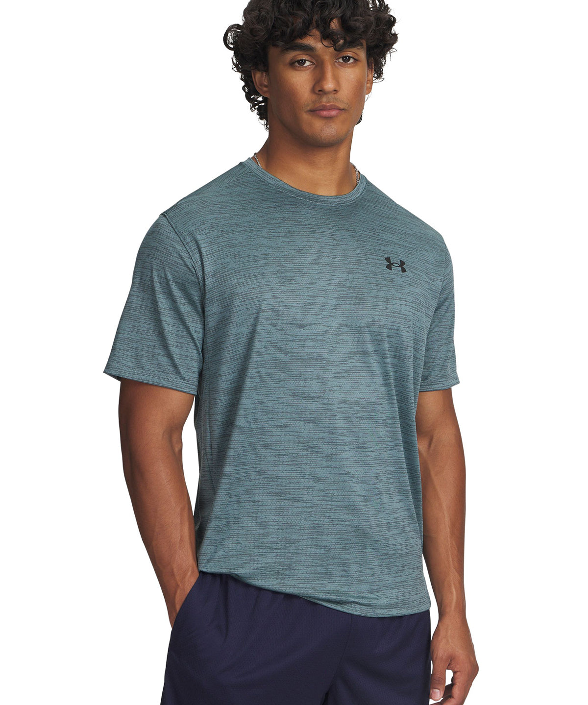 Polera manga corta de entrenamiento para hombre Tech Vent azul Under Armour