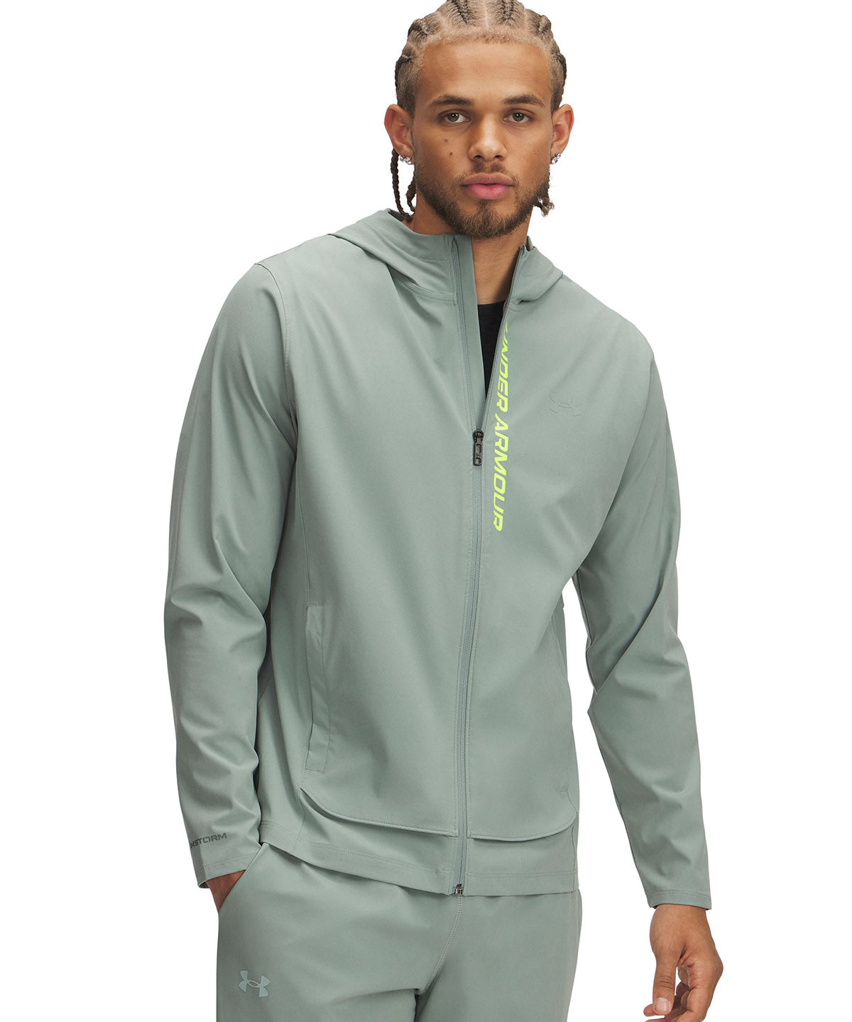 Chaqueta Under Armour outrun the storm verde para hombres