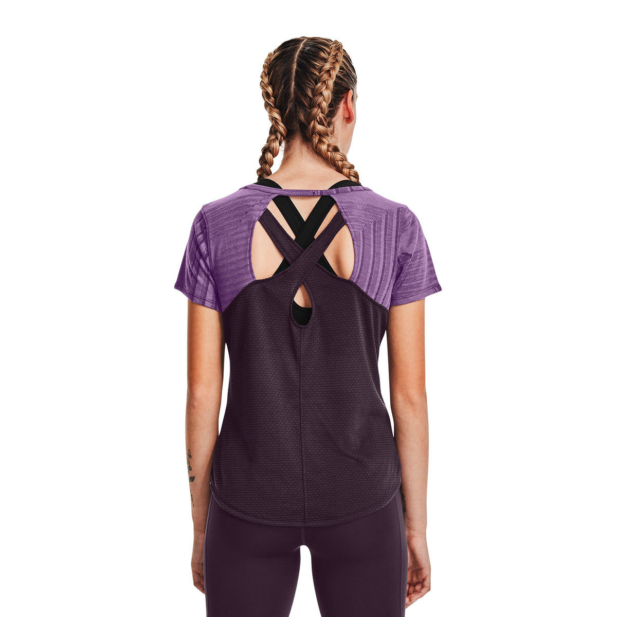 Polera manga corta UA Streaker Deco Diamond para mujer