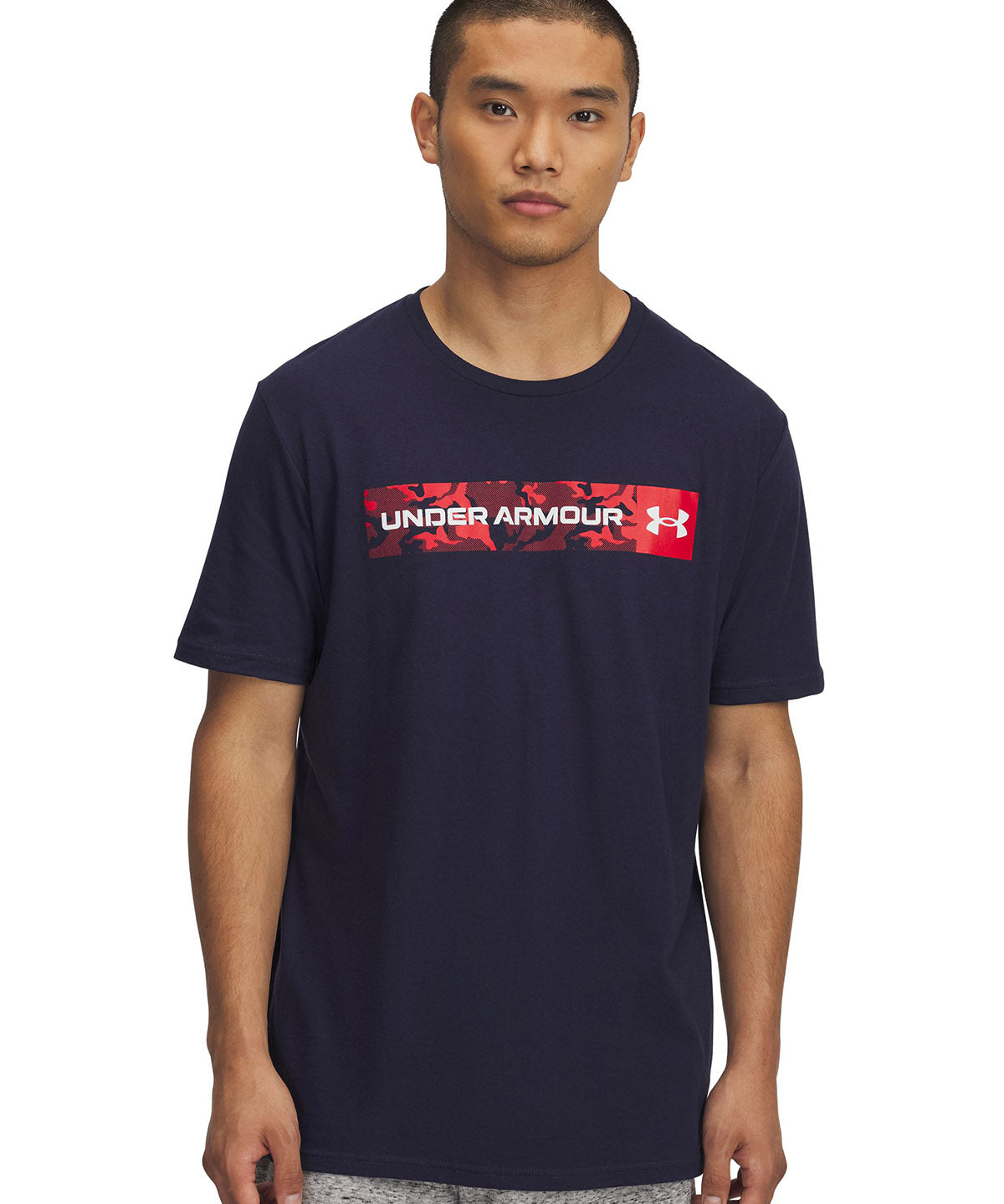 Polera manga corta Under Armour Camo chest azul marino para hombre