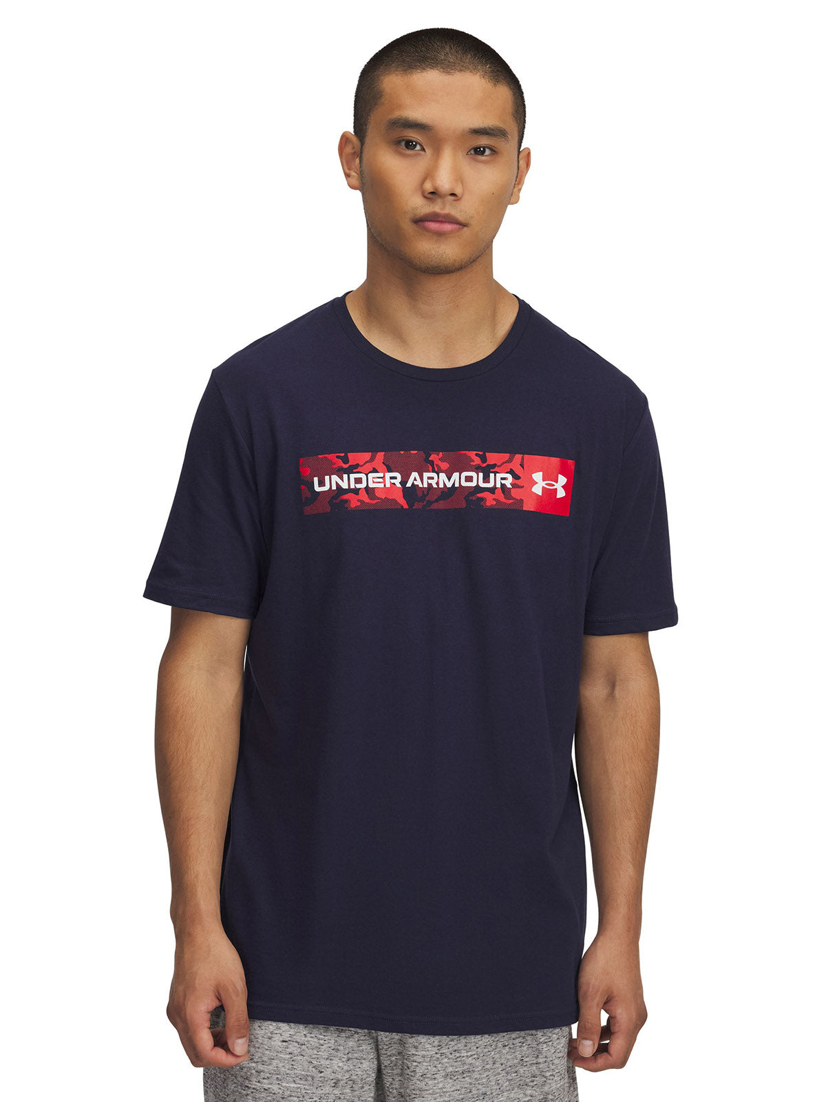 Polera manga corta Under Armour Camo chest azul marino para hombre