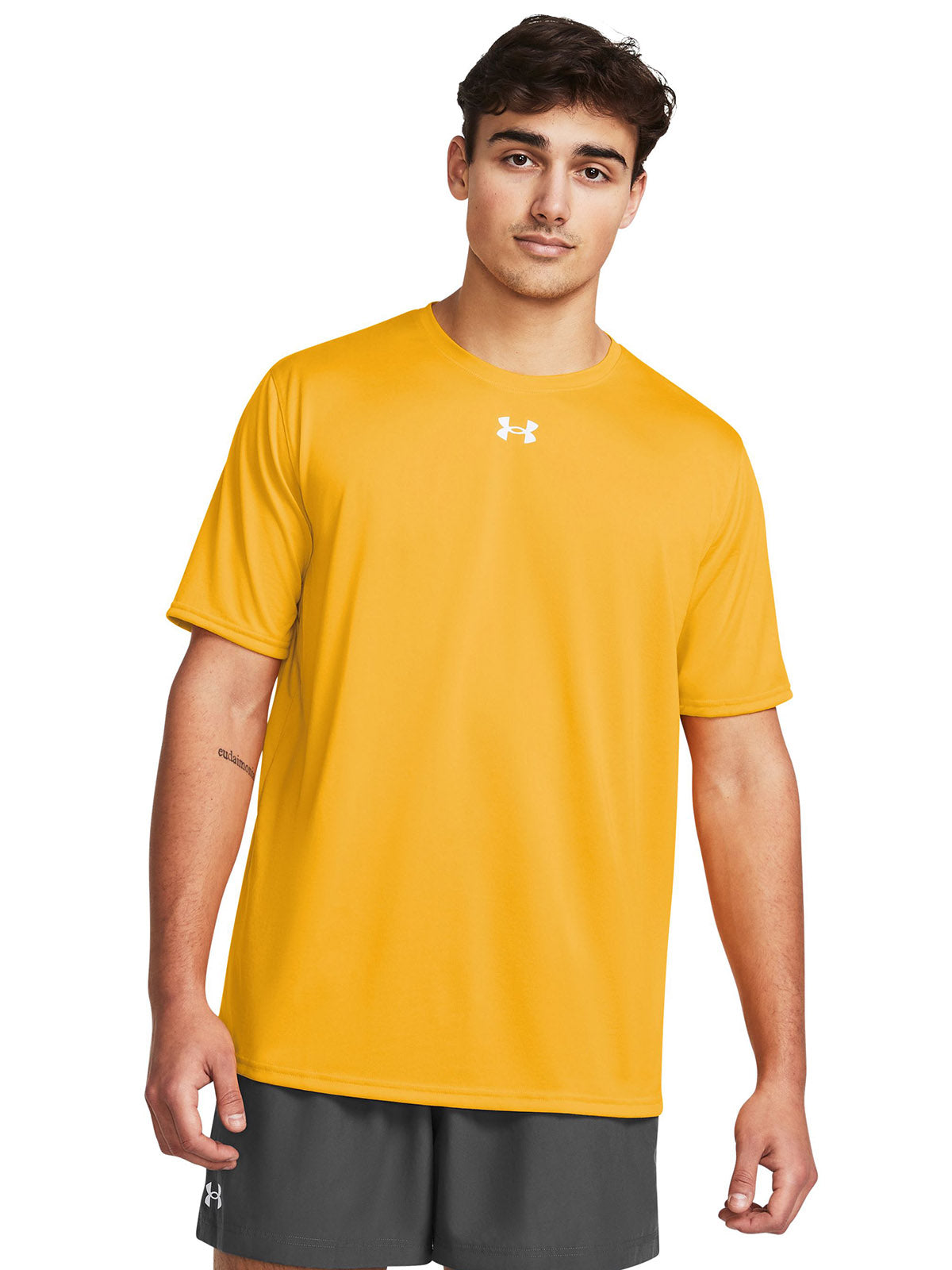 Polera manga corta Under Armour tech team amarillo para hombre