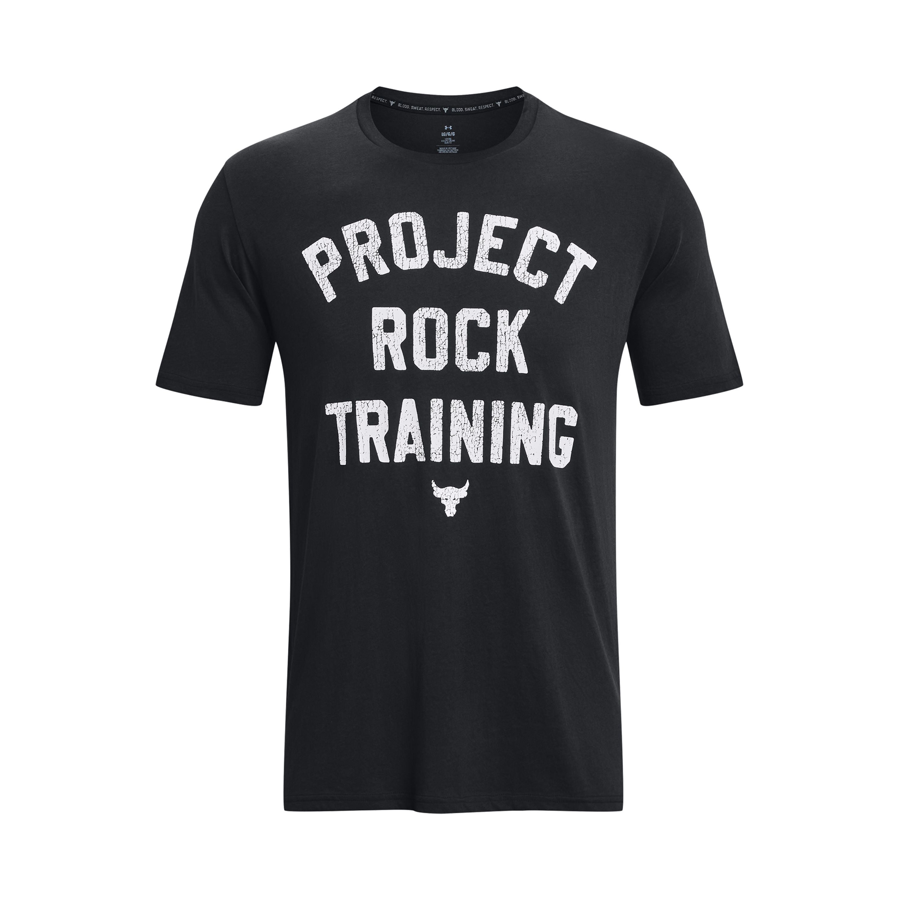 Polera manga corta UA Project Rock Training para hombre