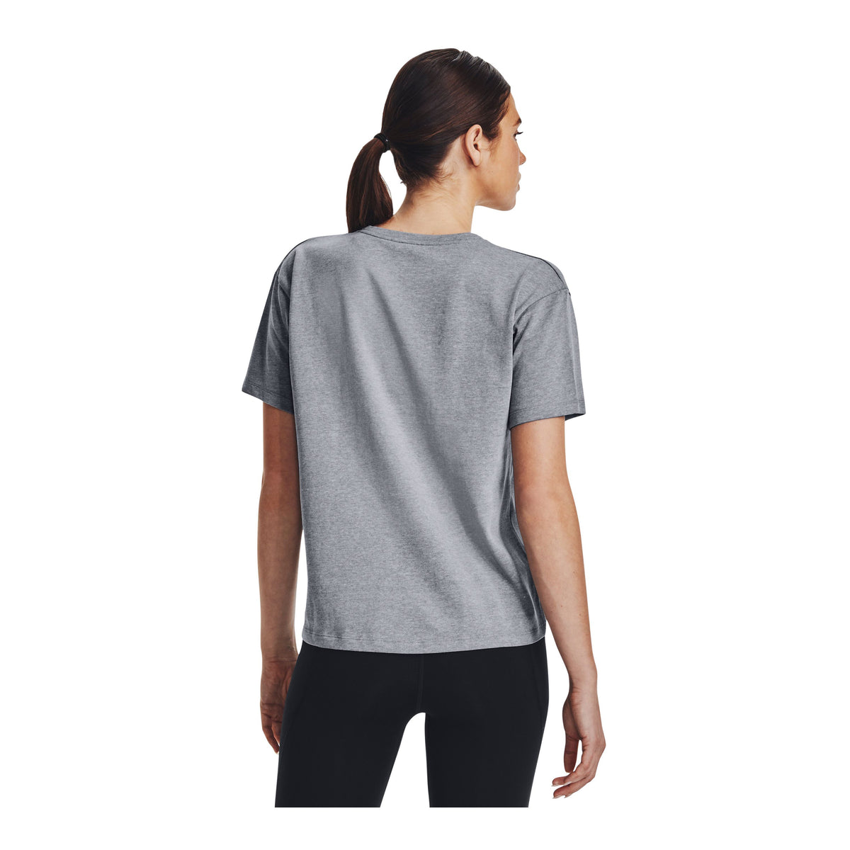 Polera manga corta UA Project Rock Iron Heavyweight para mujer