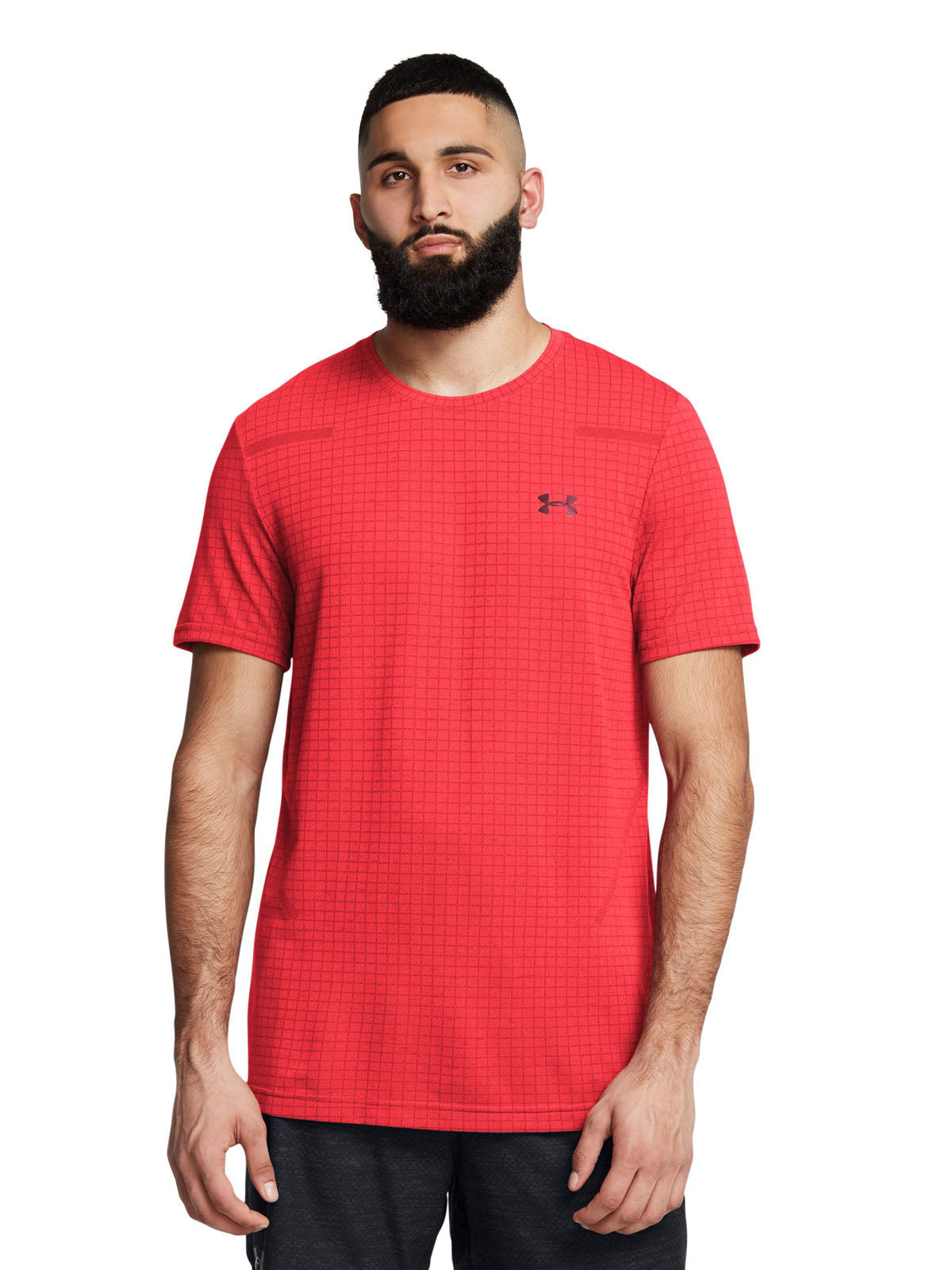 Polera manga corta UA Seamless Grid para hombre