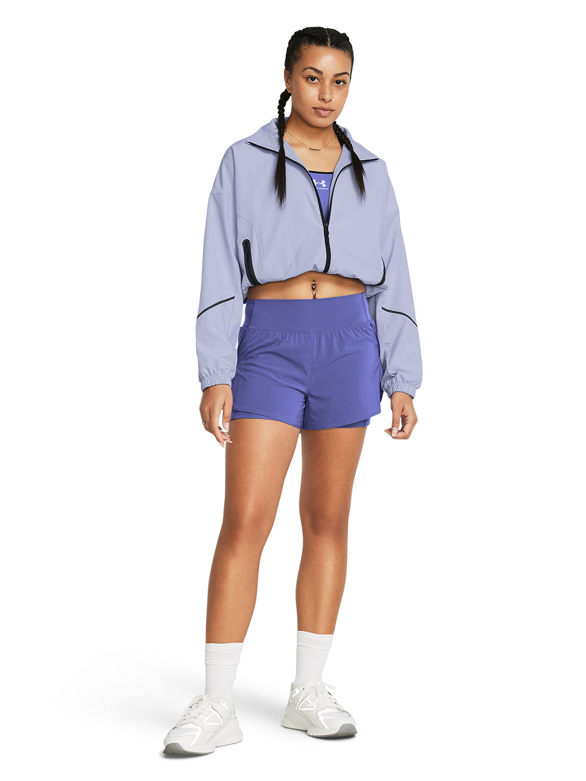 Shorts 2 en 1 tejido UA Flex para mujer