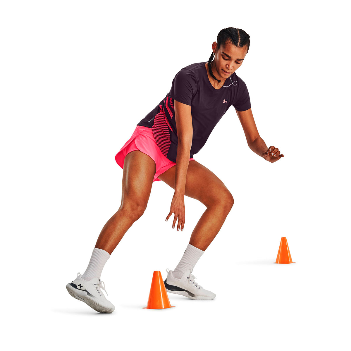 Shorts 2 en 1 tejido UA Flex para mujer