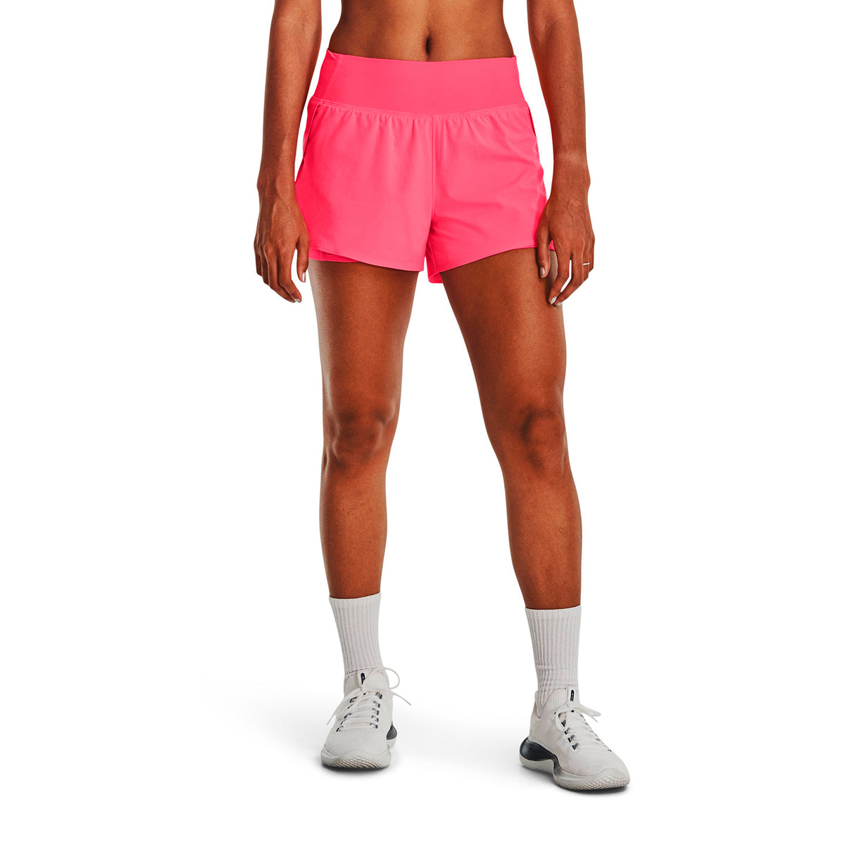 Shorts 2 en 1 tejido UA Flex para mujer