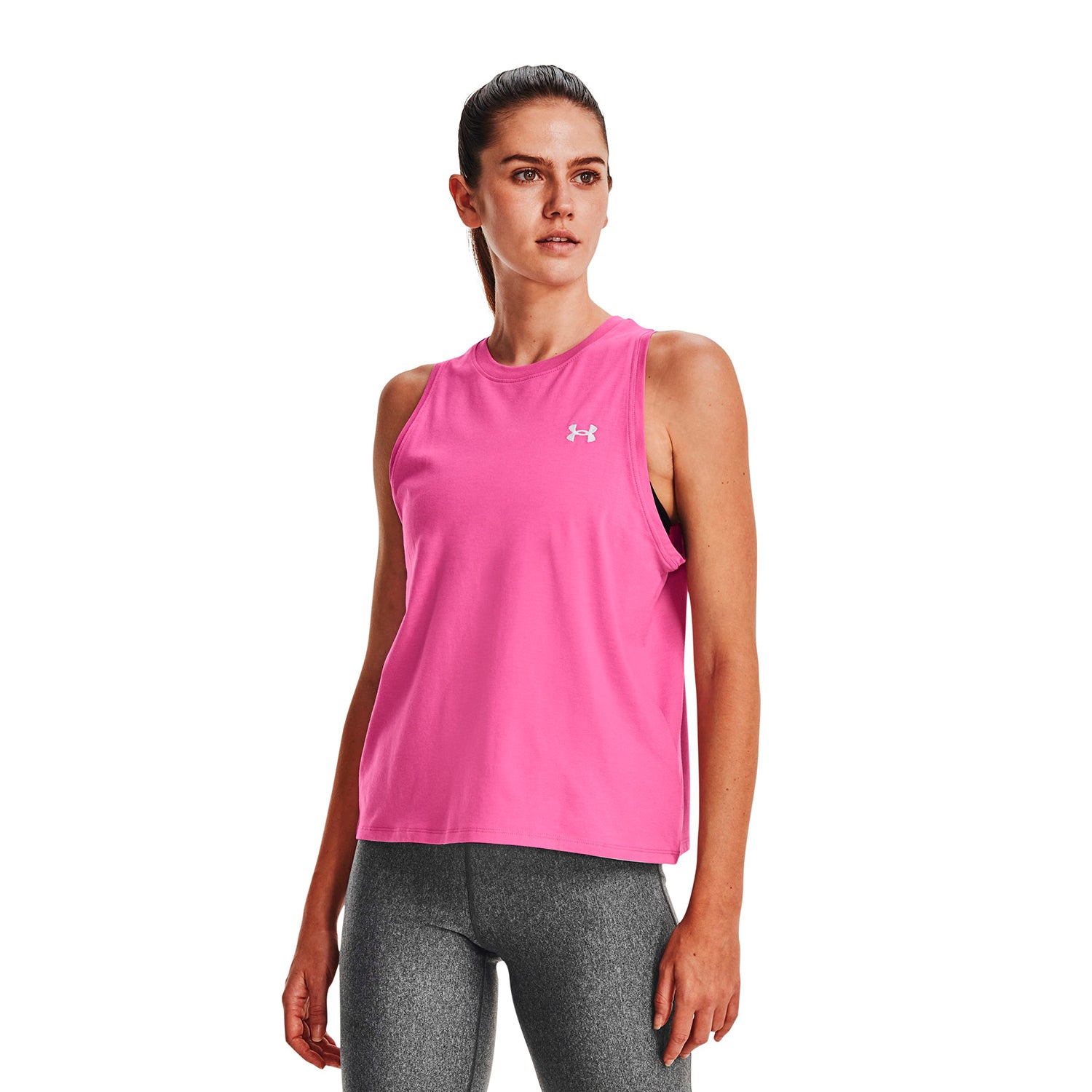 Polera sin mangas UA Essential Cotton Stretch para mujer