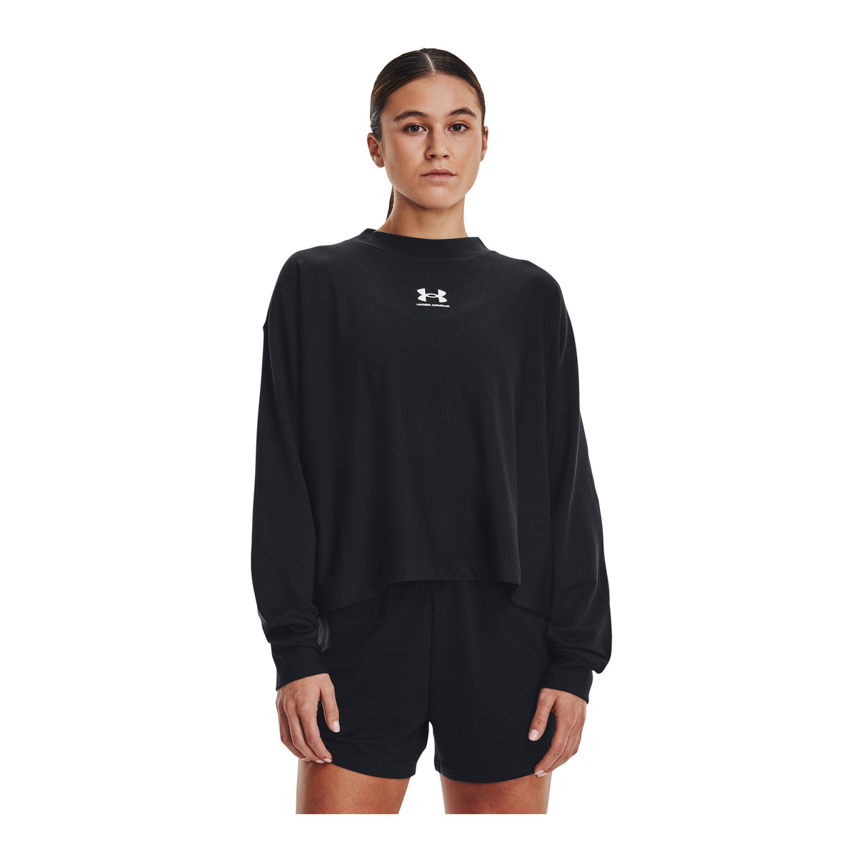 Polerón UA Rival Terry Oversized Crew para mujer