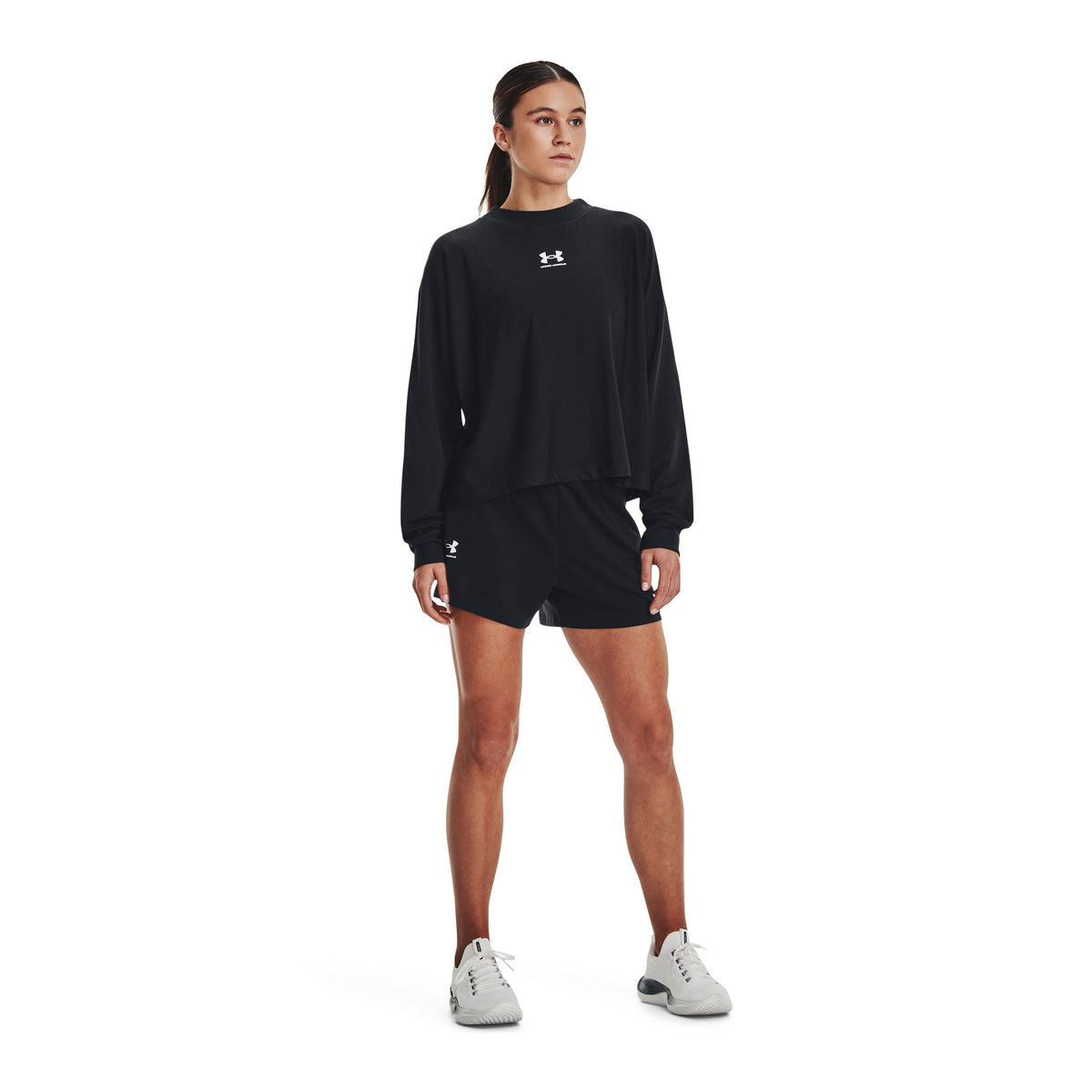 Polerón UA Rival Terry Oversized Crew para mujer