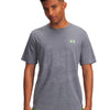 Polera manga corta de entrenamiento para hombre Tech Vent Jacquard Gris Under Armour