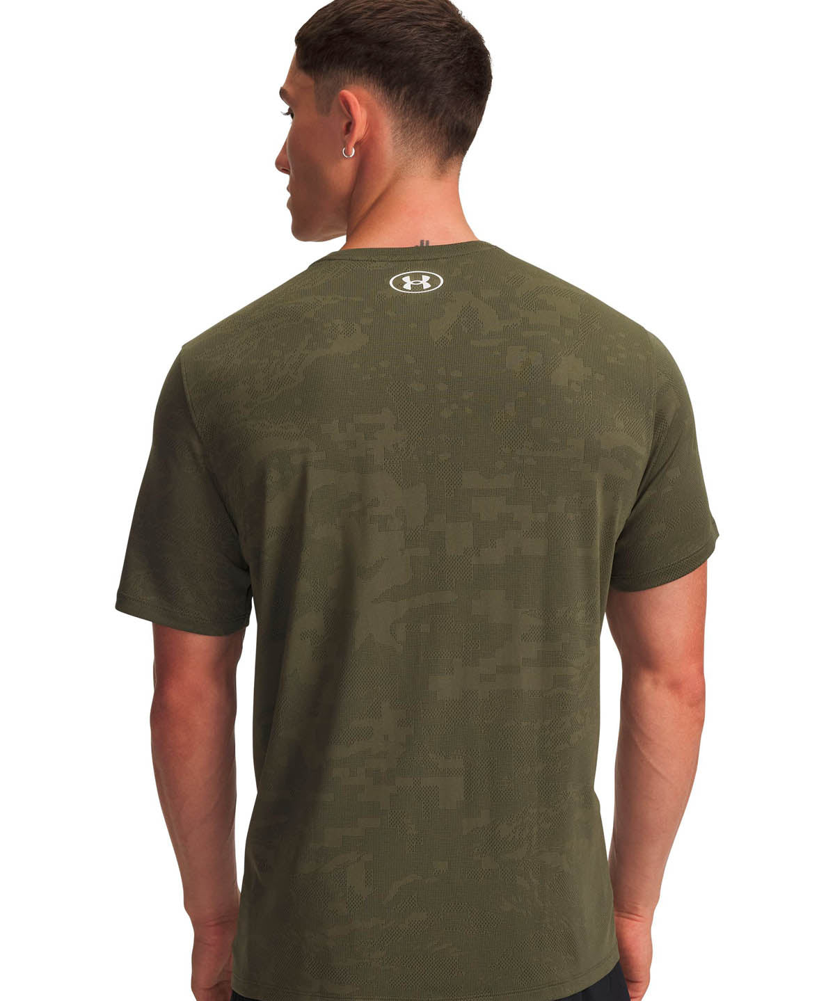 Polera manga corta de entrenamiento para hombre Tech Vent Jacquard Verde Under Armour
