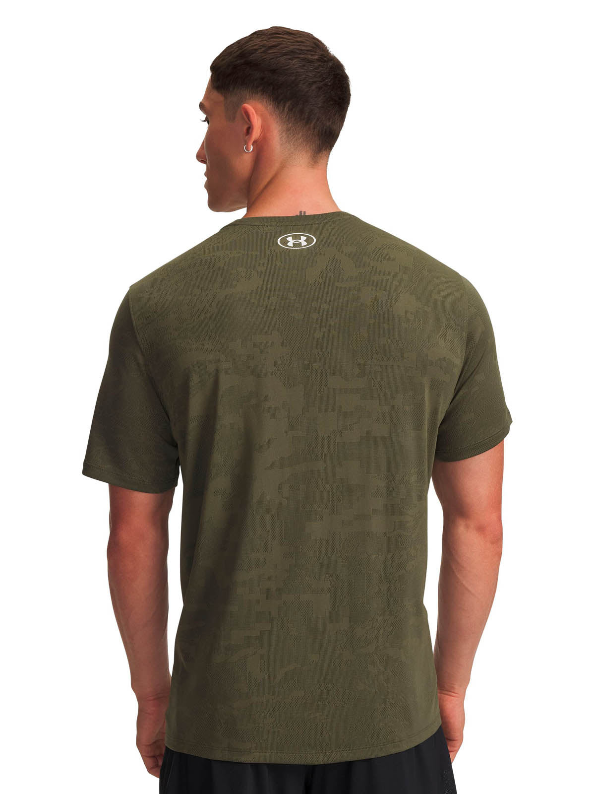 Polera manga corta de entrenamiento para hombre Tech Vent Jacquard Verde Under Armour