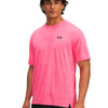 Polera manga corta de entrenamiento para hombre Tech Vent Jacquard Rosa Under Armour