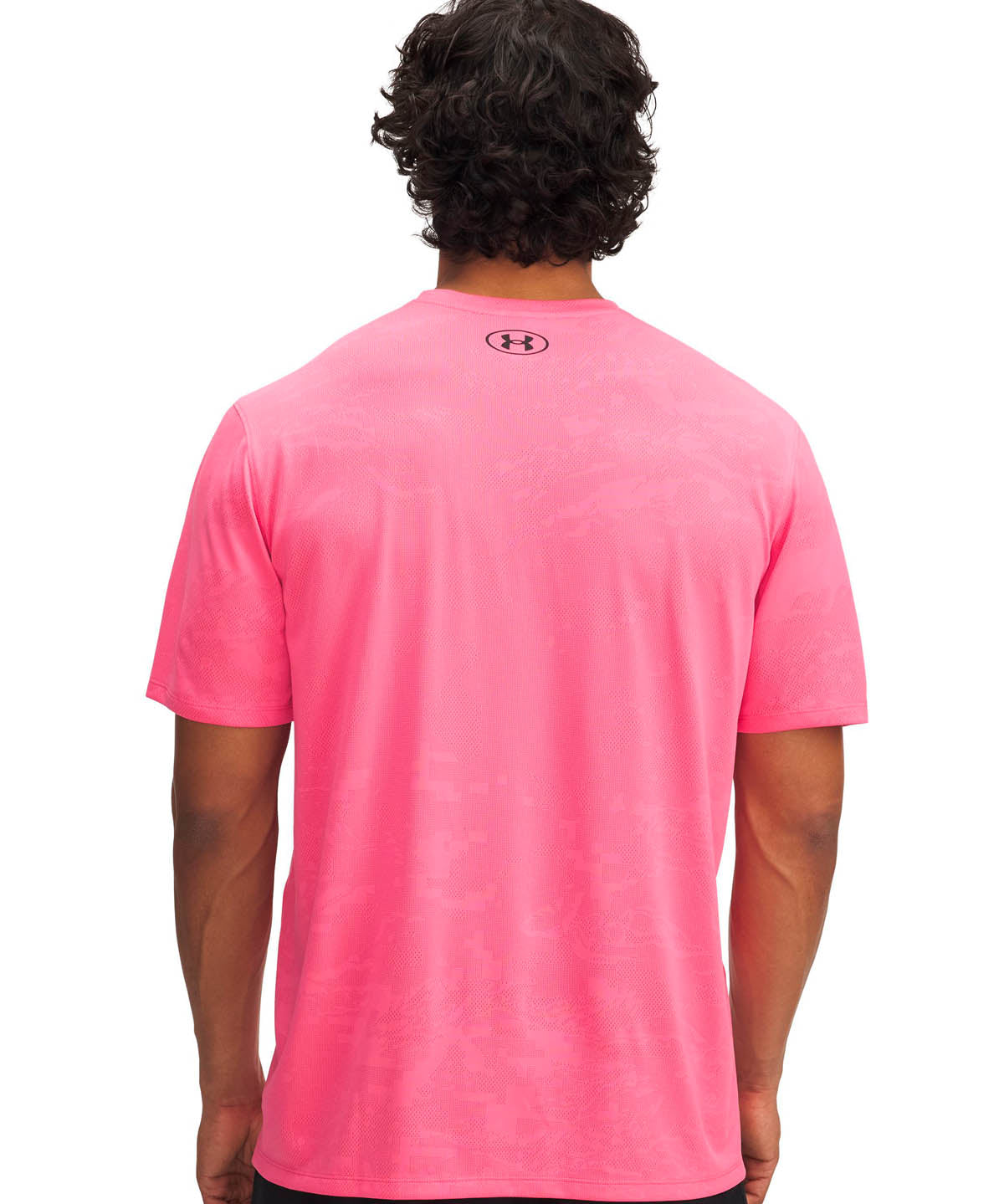 Polera manga corta de entrenamiento para hombre Tech Vent Jacquard Rosa Under Armour
