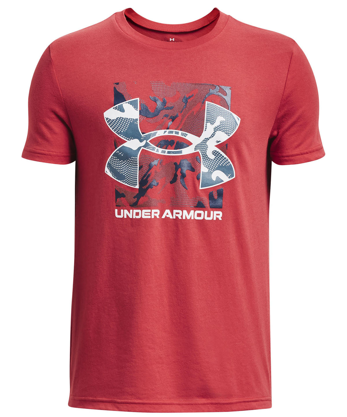 Polera manga corta UA Box Logo Camo para niño