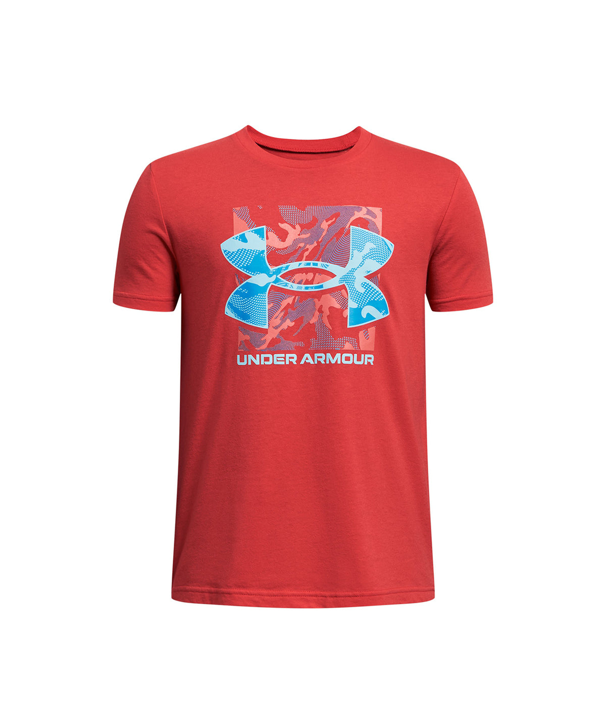 Polera manga corta UA Box Logo Camo para niño