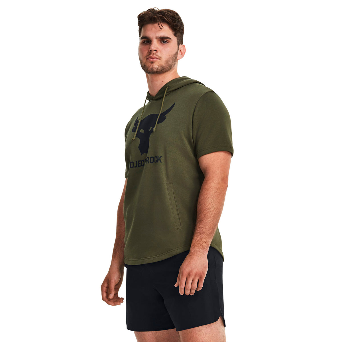 Polerón manga corta Project Rock Terry para hombre Under Armour