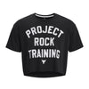 Polera manga corta UA Project Rock Stay Hungry para hombre