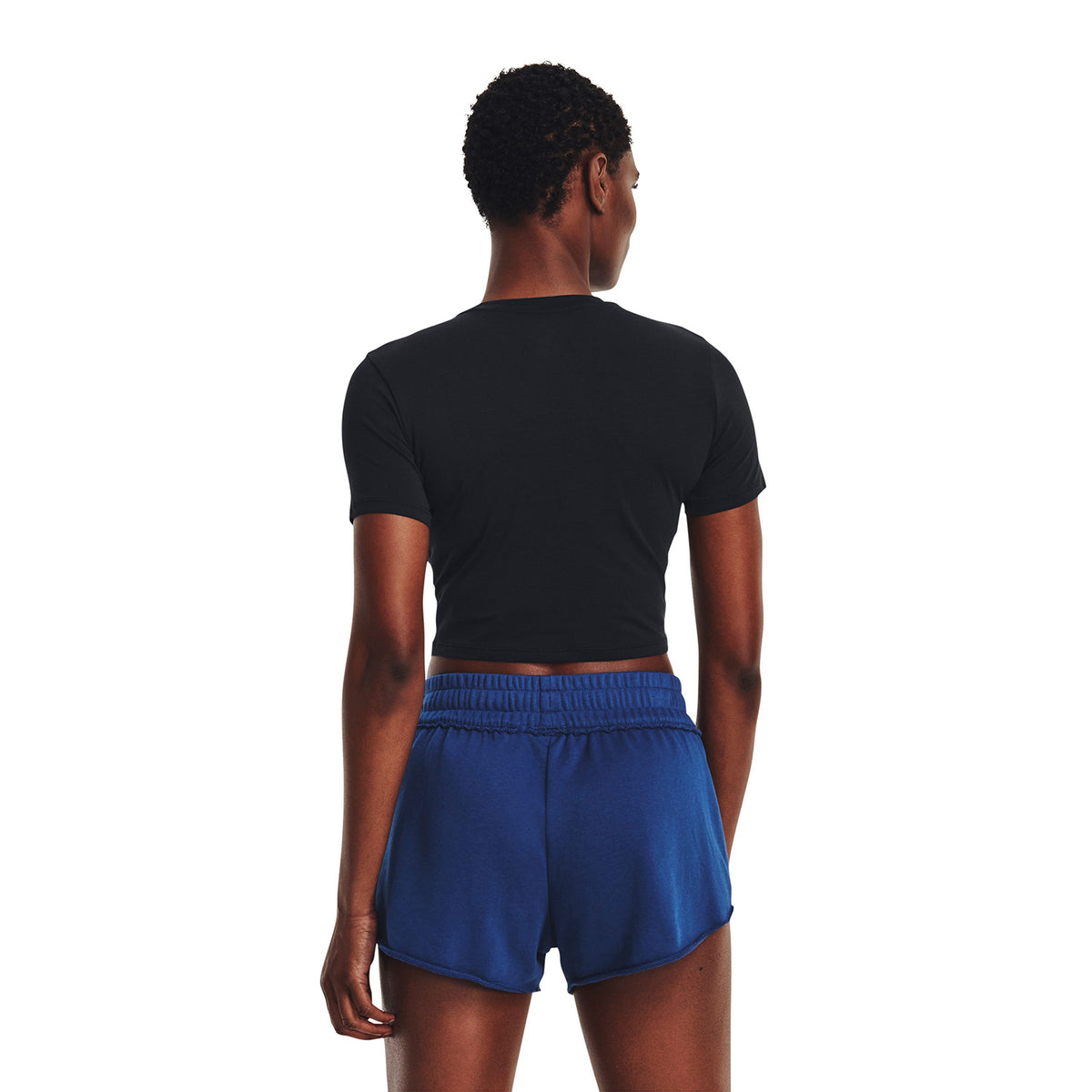 Polera manga corta UA Project Rock Crop para mujer