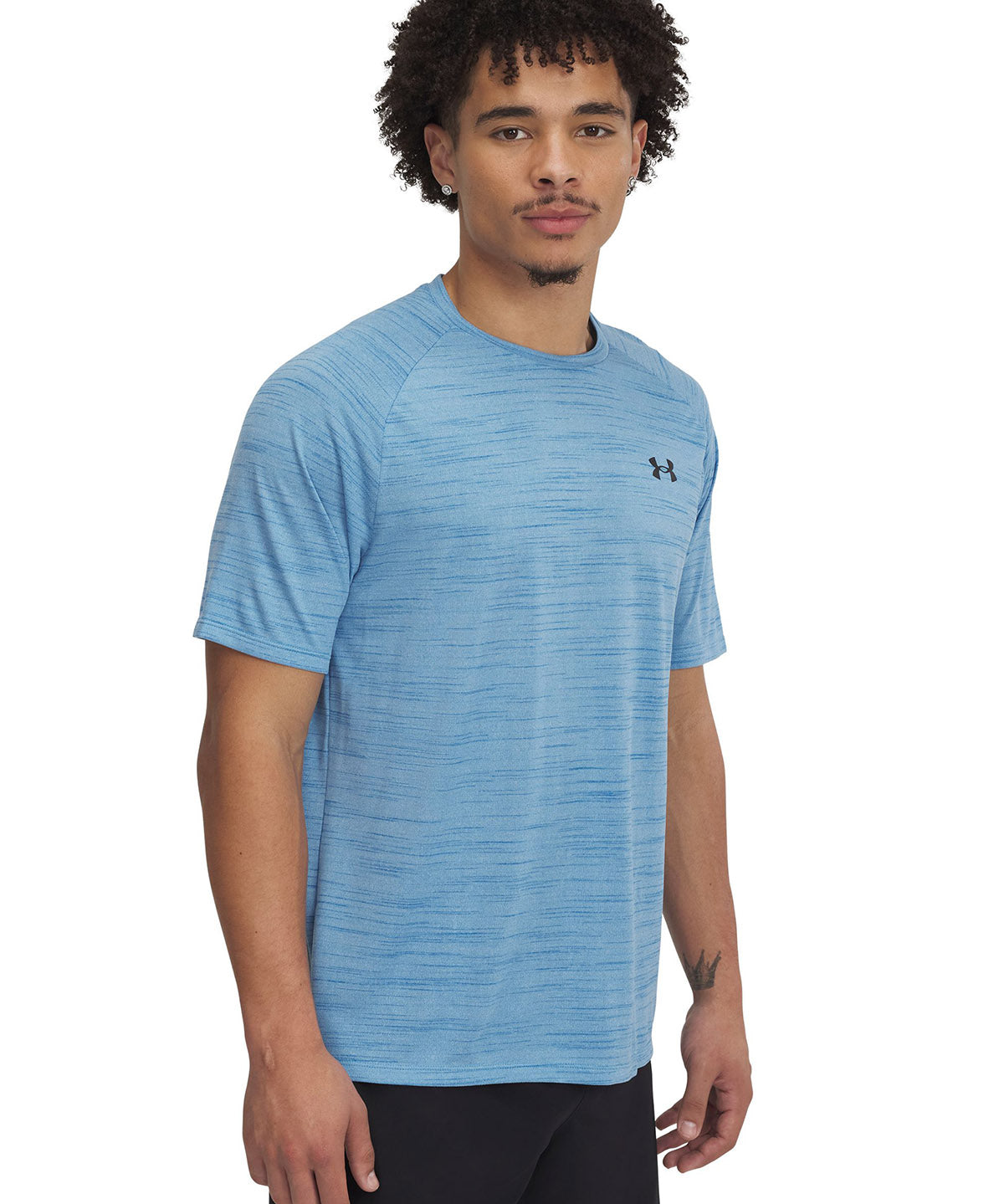 Polera manga corta Under Armour tech 2.0 tiger azul para hombre