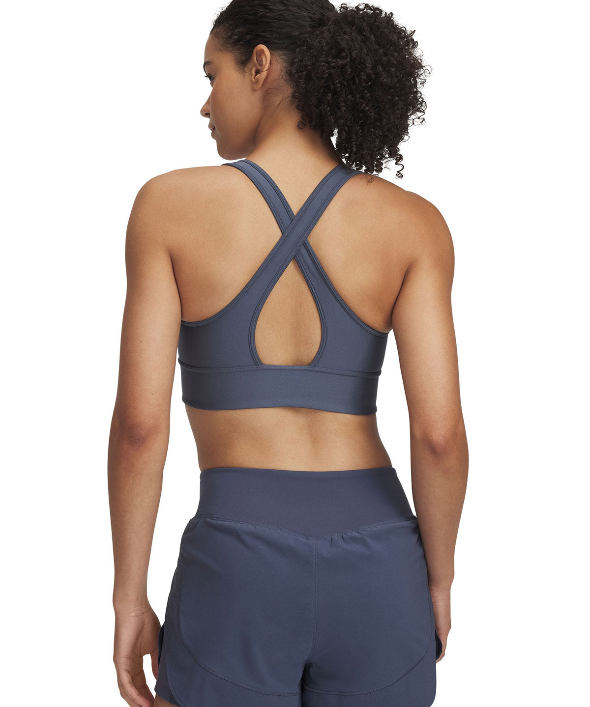 Sostén deportivo Under Armour crossback long gris para mujer