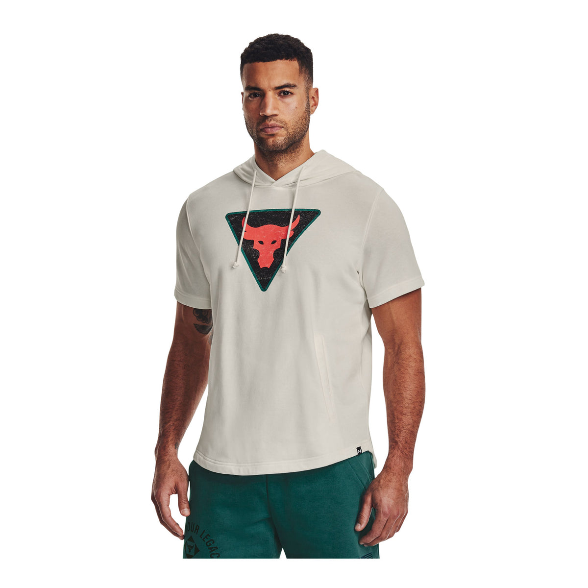 Polerón manga corta UA Project Rock Terry para hombre