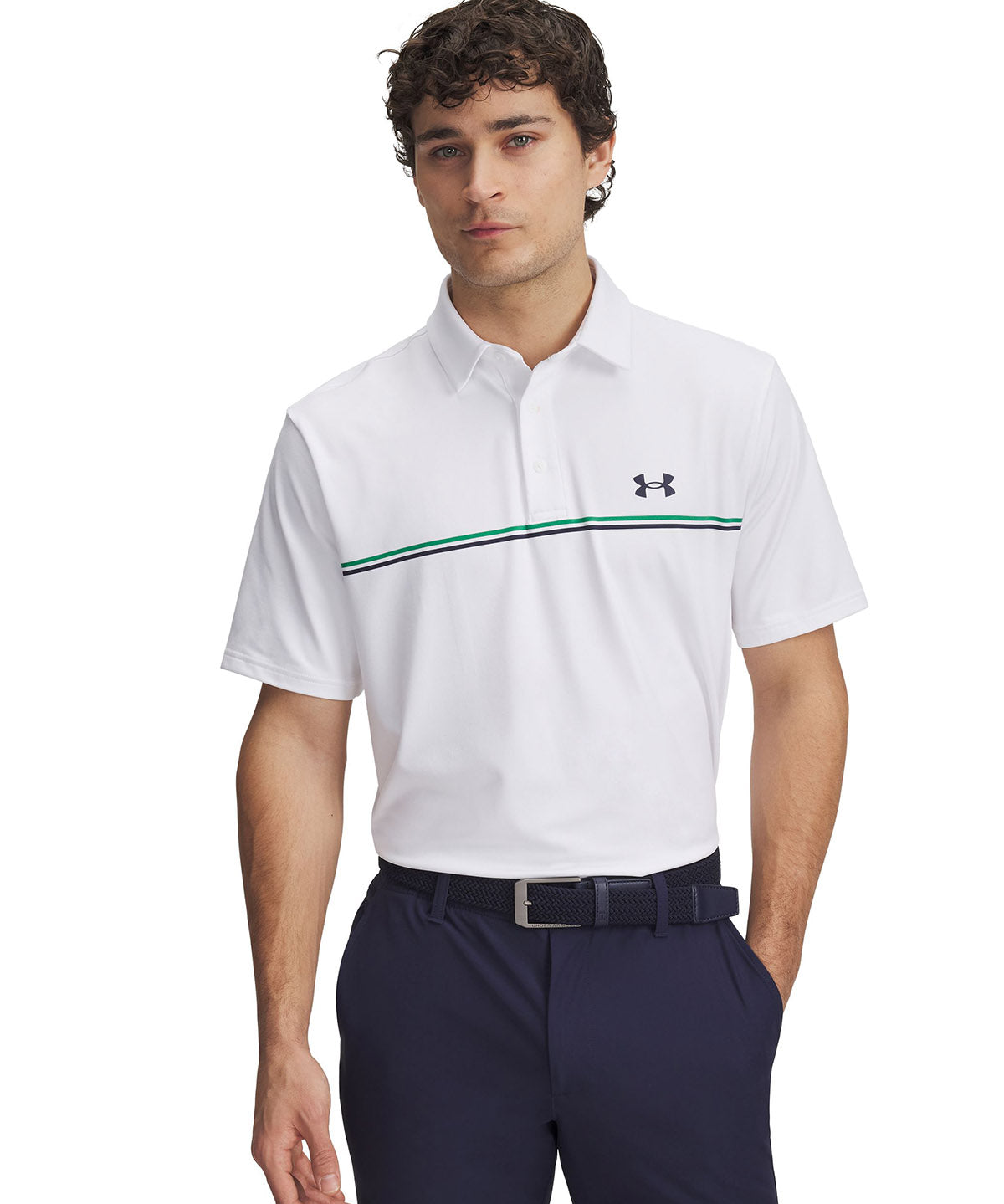 Polo manga corta Under Armour playoff 3.0 blanco para hombre
