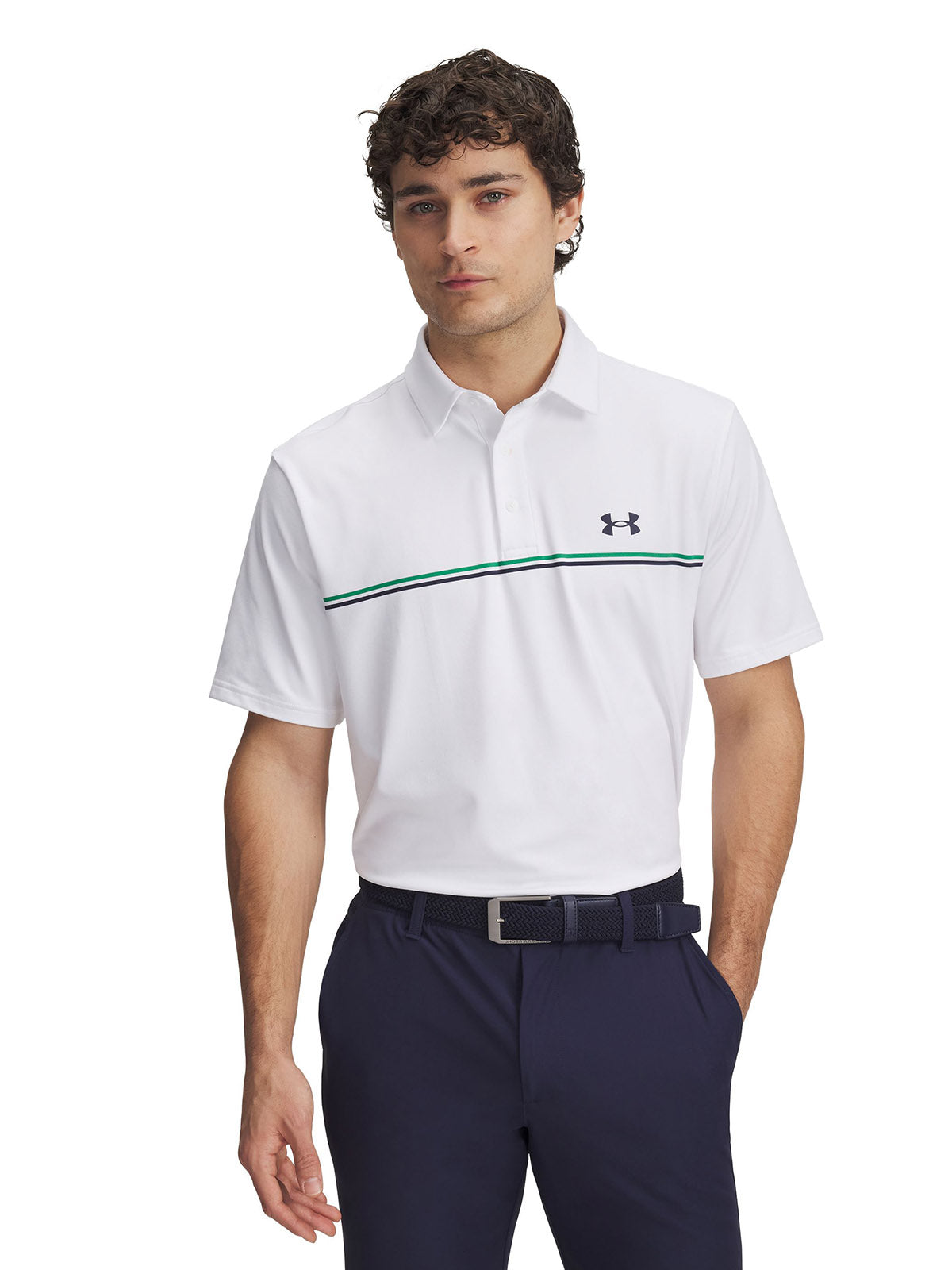 Polo manga corta Under Armour playoff 3.0 blanco para hombre