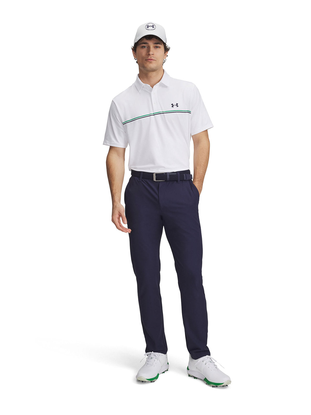 Polo manga corta Under Armour playoff 3.0 blanco para hombre