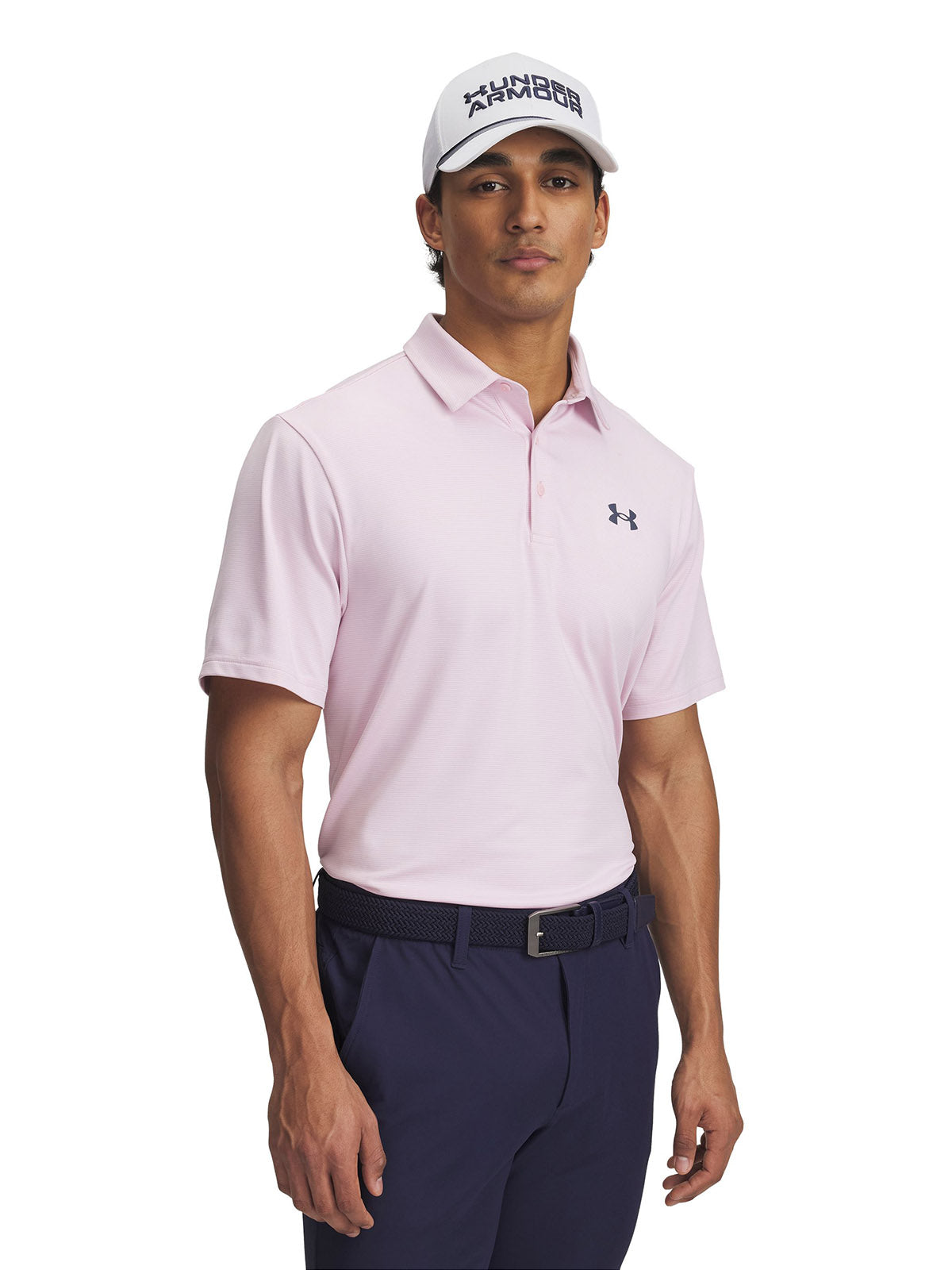 Polo manga corta Under Armour playoff 3.0 rosado para hombre