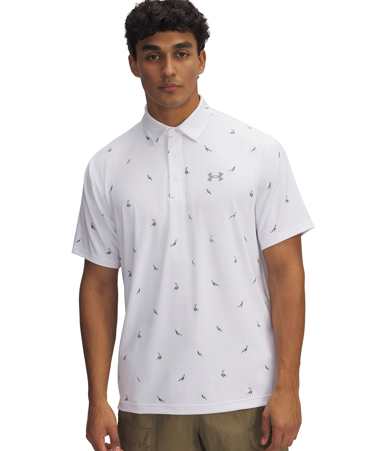 Polo manga corta Under Armour playoff 3.0 blanco para hombre