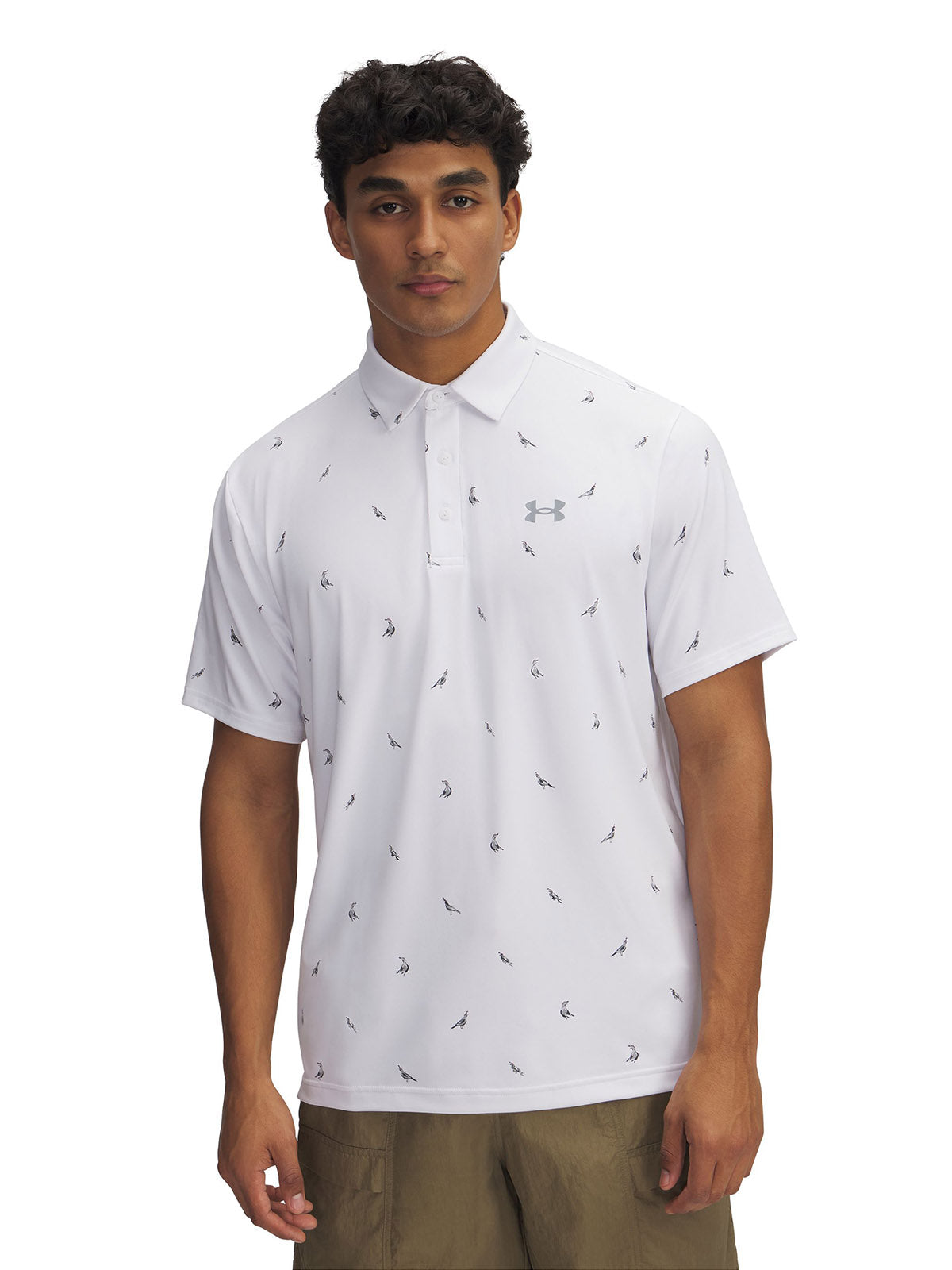 Polo manga corta Under Armour playoff 3.0 blanco para hombre