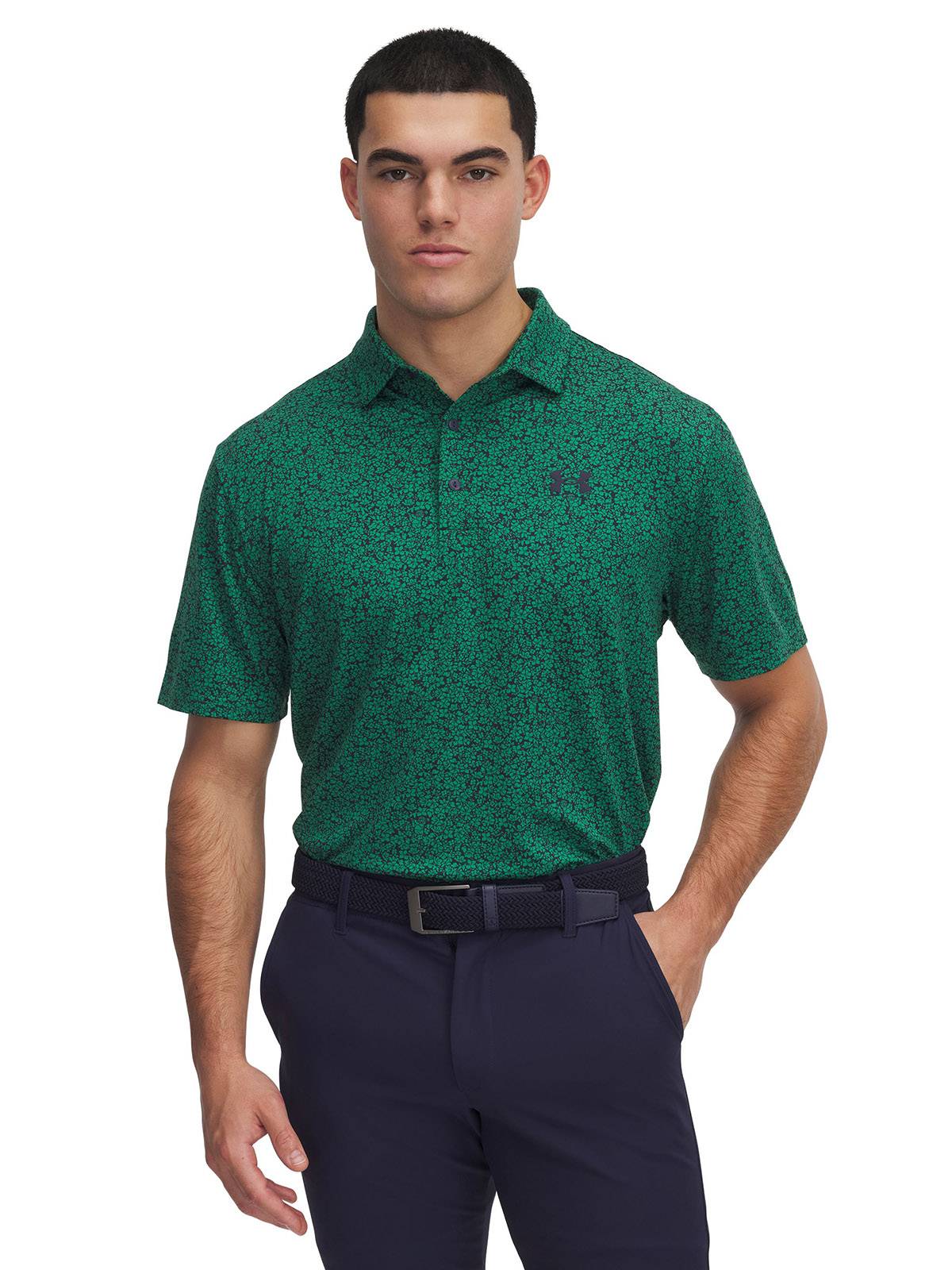 Polo manga corta Under Armour playoff 3.0 verde para hombre