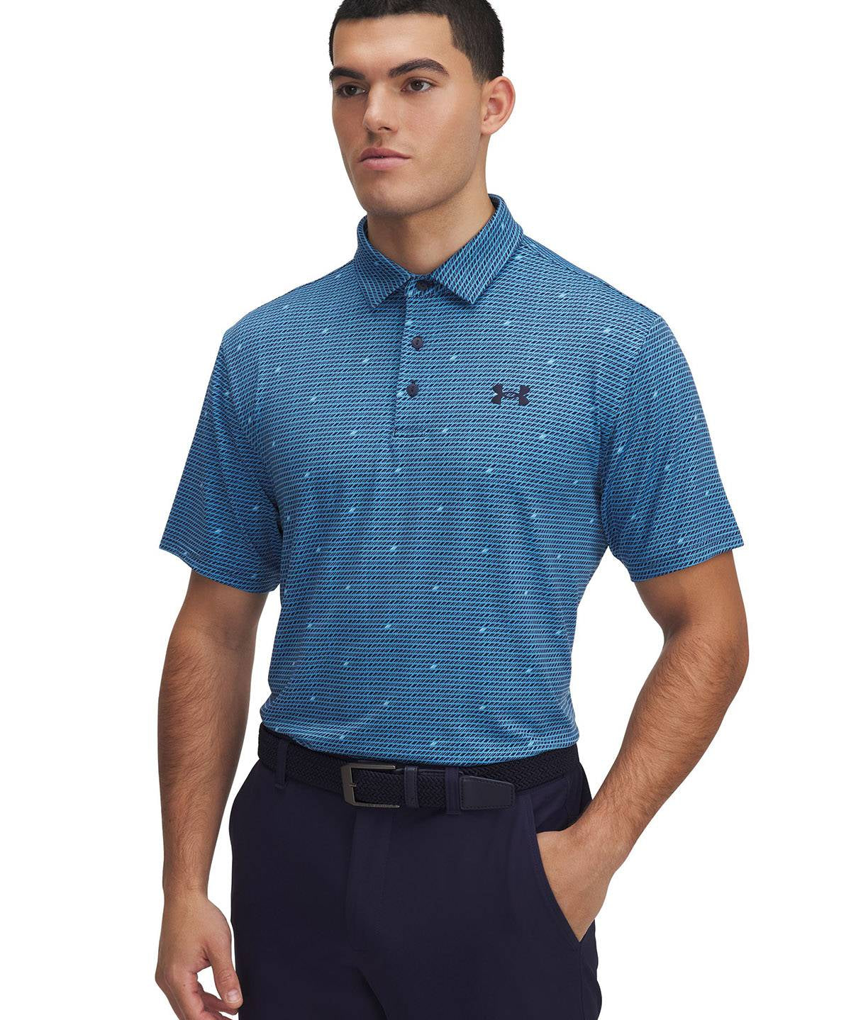 Polo manga corta Under Armour playoff 3.0 azul para hombre