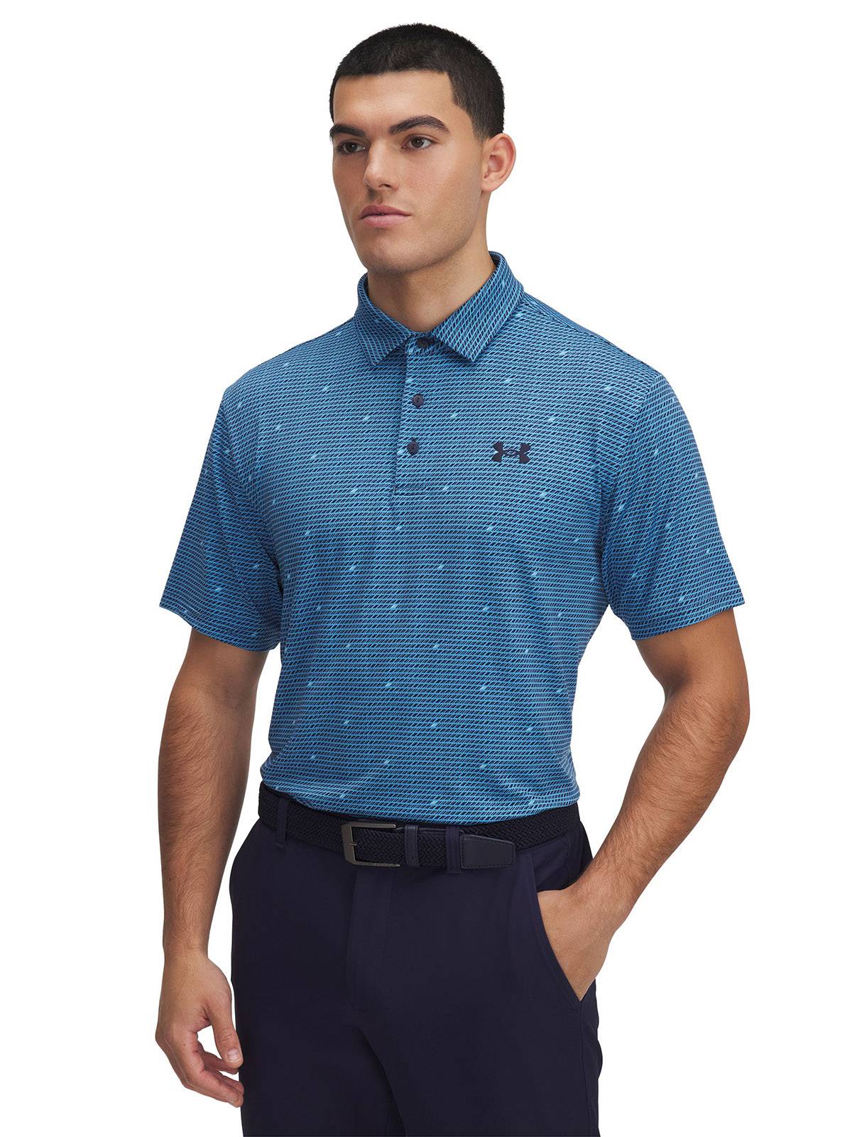 Polo manga corta Under Armour playoff 3.0 azul para hombre