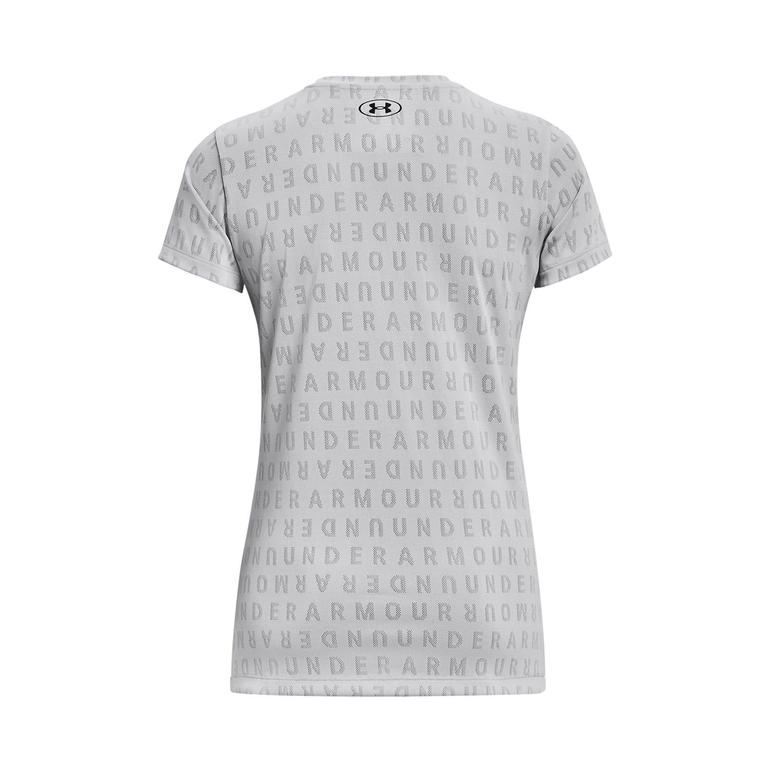 Polera manga corta Velocity Wordmark Jacqrd para mujer Under Armour