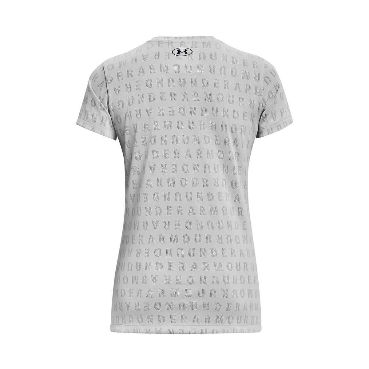 Polera manga corta Velocity Wordmark Jacqrd para mujer Under Armour