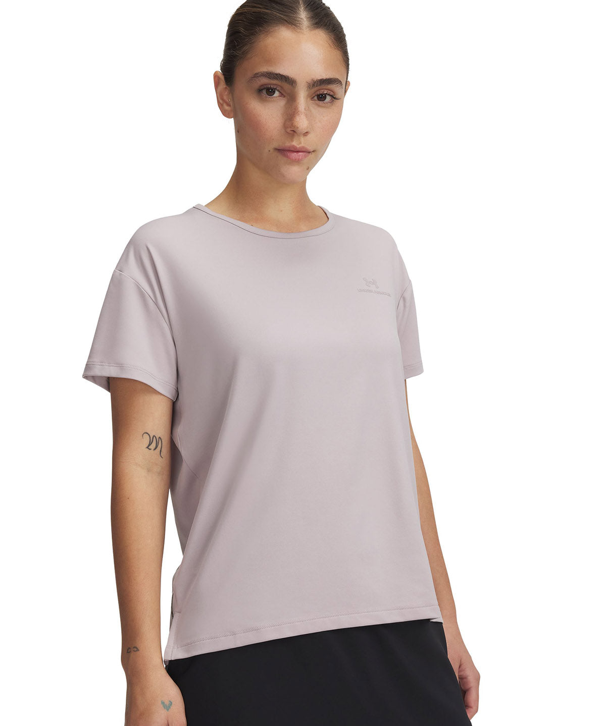 Polera manga corta Under Armour vanish energy gris para mujer